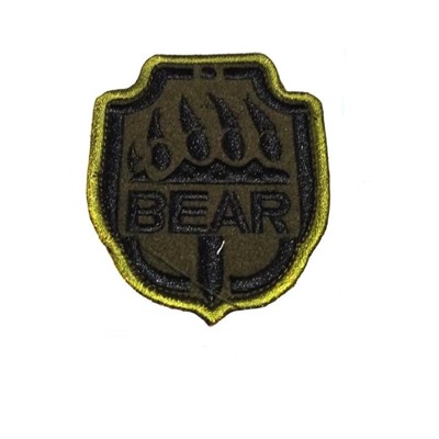 Нашивка на липучке Bear, 6х8 см