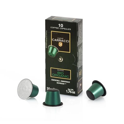 КОНЦЕПЦИЯ ВКУСА Кофе в капсулах "Carracci" BIO ORGANIC для системы Nespresso 50 грамм, 10 капсул