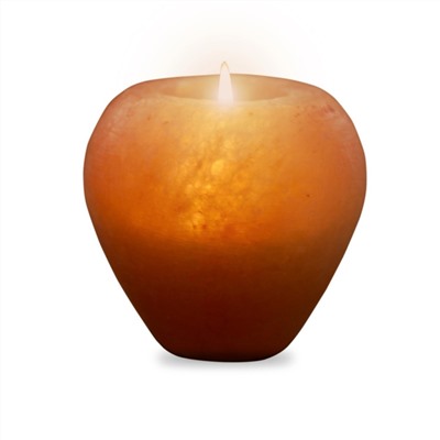 Солевой подсвечник для чайной свечи Ваза Himalayan Salt Candle Holder Vas