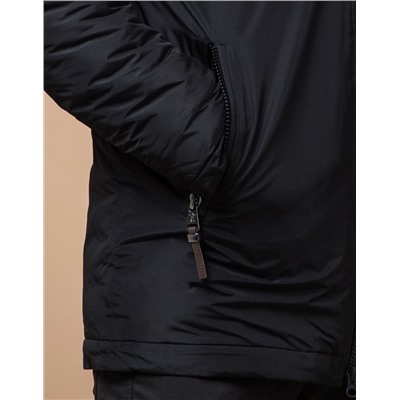 Куртка зимняя теплая черная модель 2066