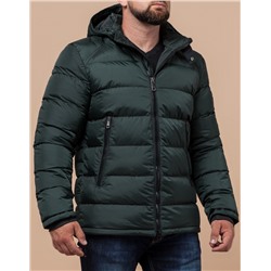 Темно-зеленая куртка качественного пошива модель 48540