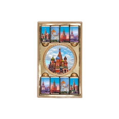 МОСКВА набор из медали и  мини шоколадок 65гр
