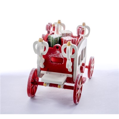 Елочная игрушка, сувенир - Карета крытая 3020 Red Heart Santa