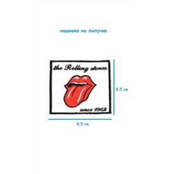 Нашивка на липучке The Rolling Stones, 9х9 см