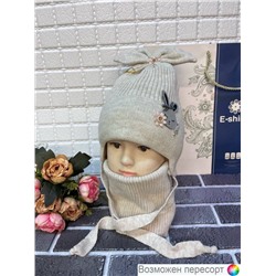 арт. 1564539 Комплект детский: шапка на синтепоне и снуд (2-6 лет)
