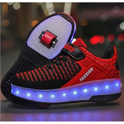 Роликовые кроссовки с LED подсветкой ( два колеса) D8099