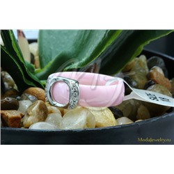 Кольцо керамика розовая CN25502