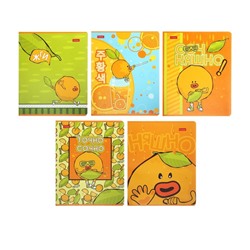 Тетрадь 48 листов клетка "Озорной апельсинчик", обложка мелованный картон, выборочный матовый лак, блок 65 г/м2, 5В МИКС