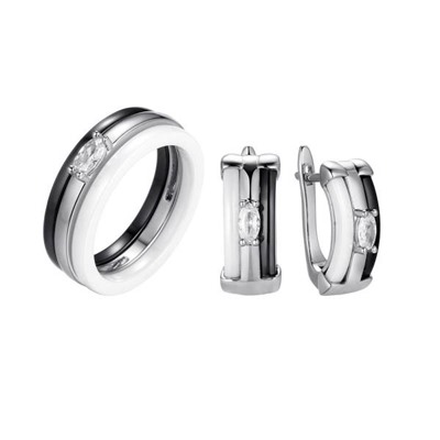 Серьги и кольцо керамика CN23689