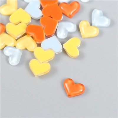 Декор для творчества пластик "Сердечки яркие" набор 30 шт МИКС 1,1х0,9х0,3 см