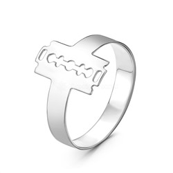 Кольцо из серебра родированное 410-10-549р