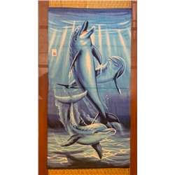 Пляжное полотенце «Дельфины 3» 140х70 см