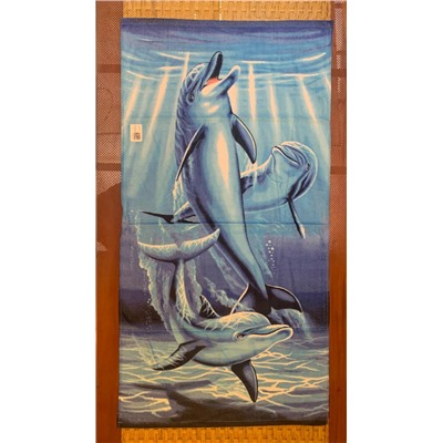 Пляжное полотенце «Дельфины 3» 140х70 см