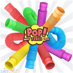 Pop tubes большие 70 см диаметр 3 см / Развивающая игрушка антистресс / гофра / поп трубка в ассортименте tubes_big, tubes_big