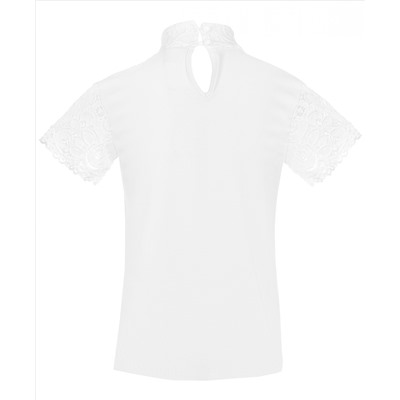 Белая футболка с кружевом
