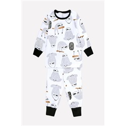 Пижама для мальчика Crockid К 1564 друзья ленивцы на белом
