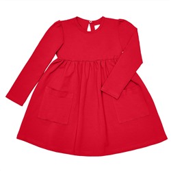 Красное платье с завышенной талией 2-3