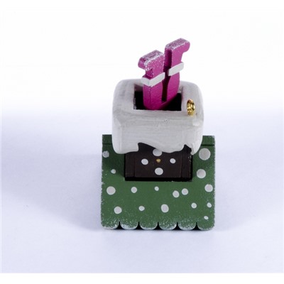 Елочная игрушка - Домик с ногами Санта Клауса 6011