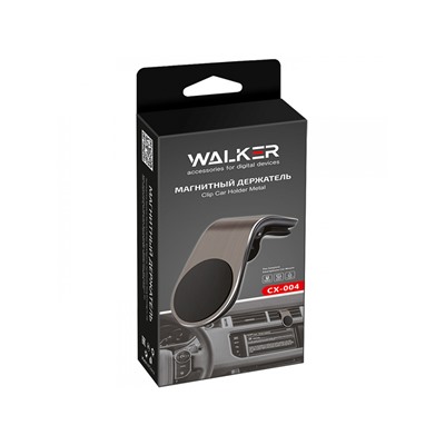 Держатель мобильного телефона WALKER CX-004 магнитный на воздуховод, черный