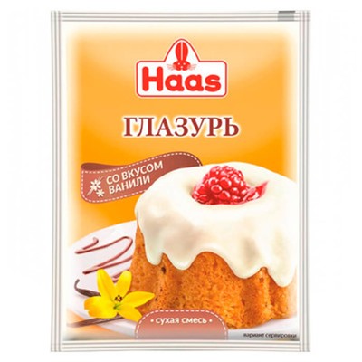 Глазурь Haas 75г со вкусом ванили