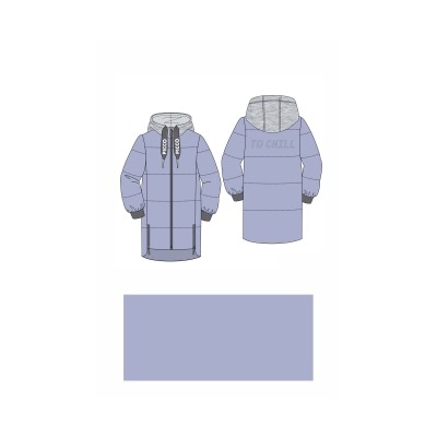 Удлиненное спортивное пальто для девочки Арт. WY0021