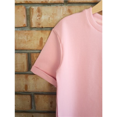 Платье-футболка, 2322, св. розовое