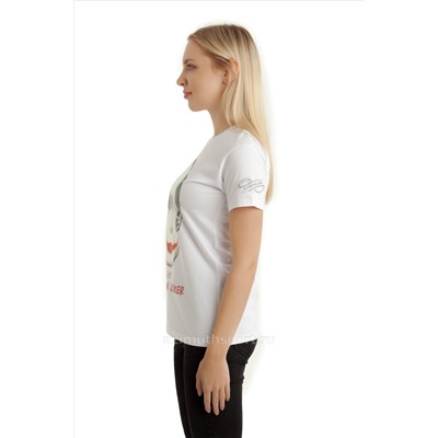 Женская светящаяся футболка хлопок Alpha Endless 4204 White