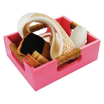 Набор банный №4 45852-4380 (мочалка пояс, щетка для рук, пемза, терка для ног)