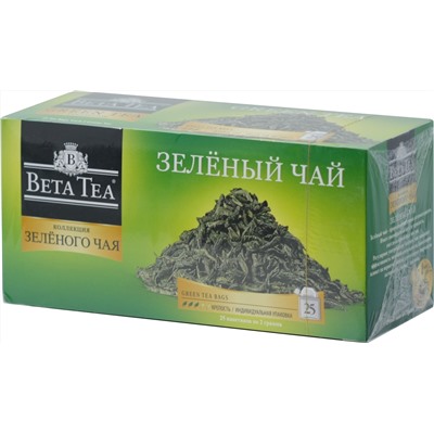 BETA TEA. Green Tea 50 гр. карт.пачка, 25 пак.