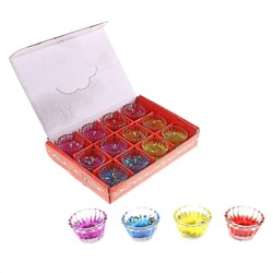 Подарочный набор гелевых мини-свечей в стаканчиках 2 см, 12 шт