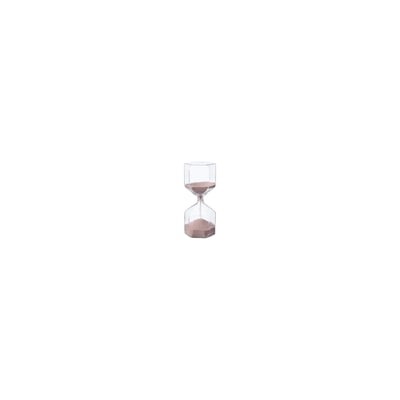 TILLSYN ТИЛЛСЮН, Декоративные песочные часы, прозрачное стекло/светло-розовый, 16 см