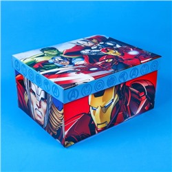 Коробка подарочная складная с крышкой, 31 х 25,5 х 16 "Супер-герои", Мстители
