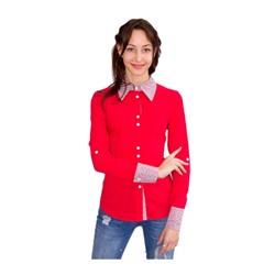 Рубашка с длинным рукавом Красная