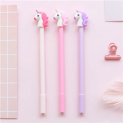 Ручка гелевая «Unicorn» розовая