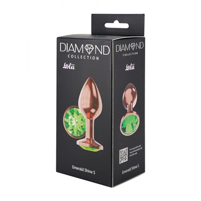 Анальная Пробка Diamond Emerald Shine S Розовое Золото 4027-01lola