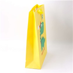 Подарочный пакет(S) "Dino", yellow