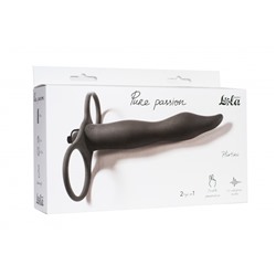 Вибронасадка для двойного проникновения Pure Passion Flirtini black 1204-01lola