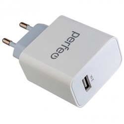 Зарядное устройство Perfeo I4643, 2.1A, USB, белое