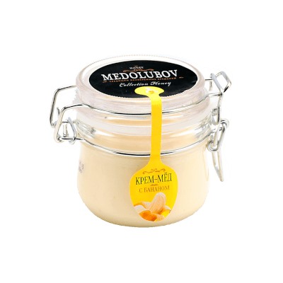 Крем-мёд Медолюбов с бананом (бугель) 250 мл