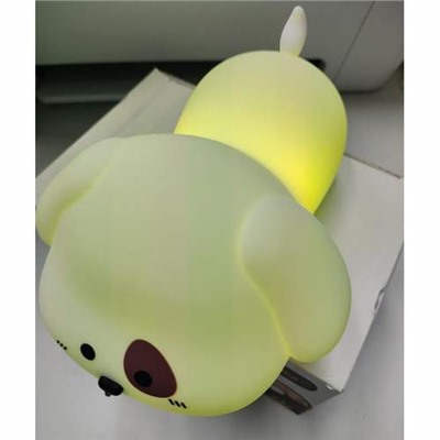 Детский силиконовый 3D ночник SILICONE PATLAMP ЩЕНОК с таймером и USB-зарядкой