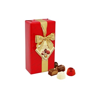 Шоколадные конфеты  Пралине  MarChand сундучок золото красное  200гр