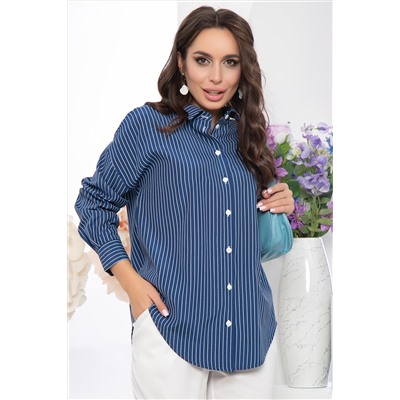 Рубашка "Оксана" (синяя) Б5240