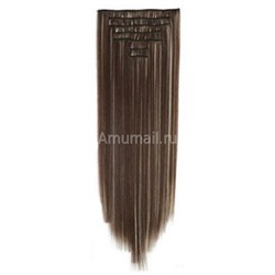 Набор волос на зажимах 16 зажимов (7 прядей) VDM Прямые 55 см №4H613