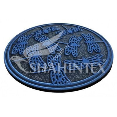 Мобильная садовая плитка-коврик SHAHINTEX SH T011 круглый d-30 синий