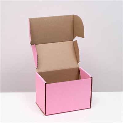 Коробка самосборная, розовая, 26,5 х 16,5 х 19 см