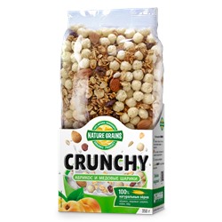 Завтраки сухие CRUNCHY с абрикосами и медовыми шариками 350 г