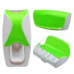 Автоматический дозатор зубной пасты + держатель для щёток