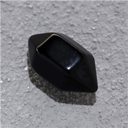 Заготовка для творчества "Кристалл чёрный сапфир", натуральный камень, 0,8х1,5 см