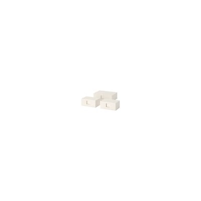 BYGGLEK БЮГГЛЕК, LEGO® контейнер с крышкой, 3 шт., белый