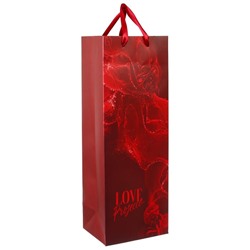 Пакет под бутылку «Love prosecco», 36х13х10 см